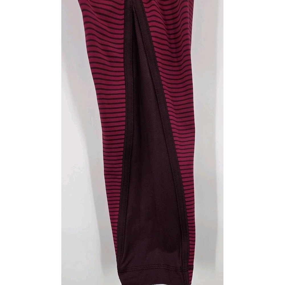 LULULEMON RUN PACE TIGHT LEGGINGS WOMENS SIZE 6 STRIPED MAROON RED 25" LUXTREME - Picture 11 of 16